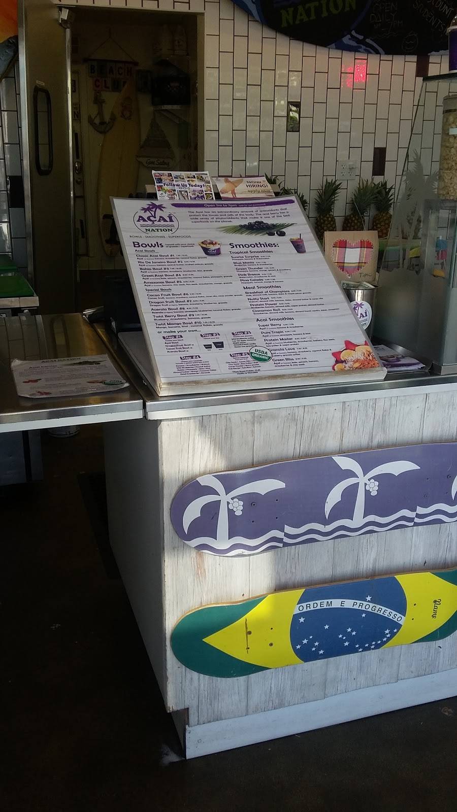 Acai Nation | restaurant | 857 Vía De La Paz, Pacific Palisades, CA 90272, USA | 3104594499 OR +1 310-459-4499
