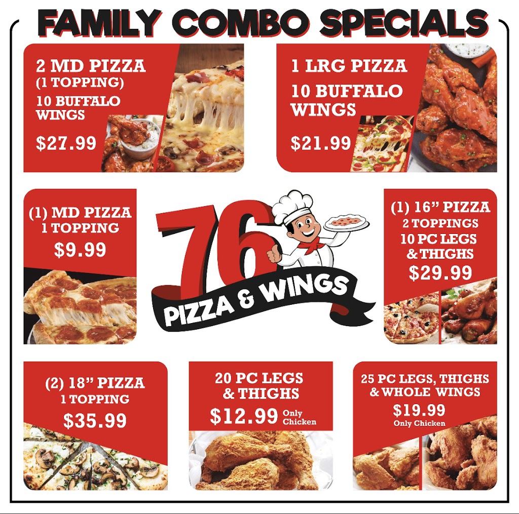 76 pizza and wings | restaurant | 5908 N 76th St, Milwaukee, WI 53218, USA | 4148101045 OR +1 414-810-1045
