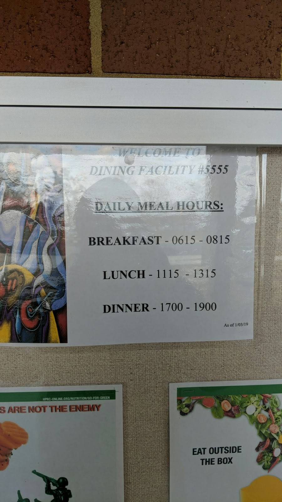 DFAC | restaurant | 5614 Doughboy Loop, Fort Dix, NJ 08640, USA | 6095622994 OR +1 609-562-2994