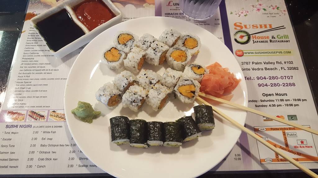 Sushi House & Grill Japanese Restaurant | restaurant | 3787 Palm Valley Rd, Ponte Vedra Beach, FL 32082, USA | 9042800707 OR +1 904-280-0707