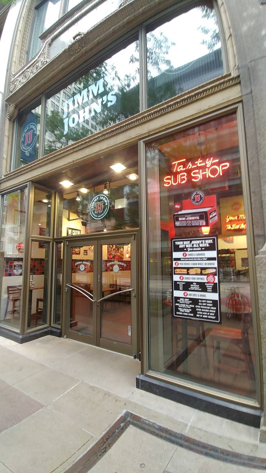 Jimmy Johns | meal delivery | 249 S State St, Chicago, IL 60604, USA | 3123419767 OR +1 312-341-9767