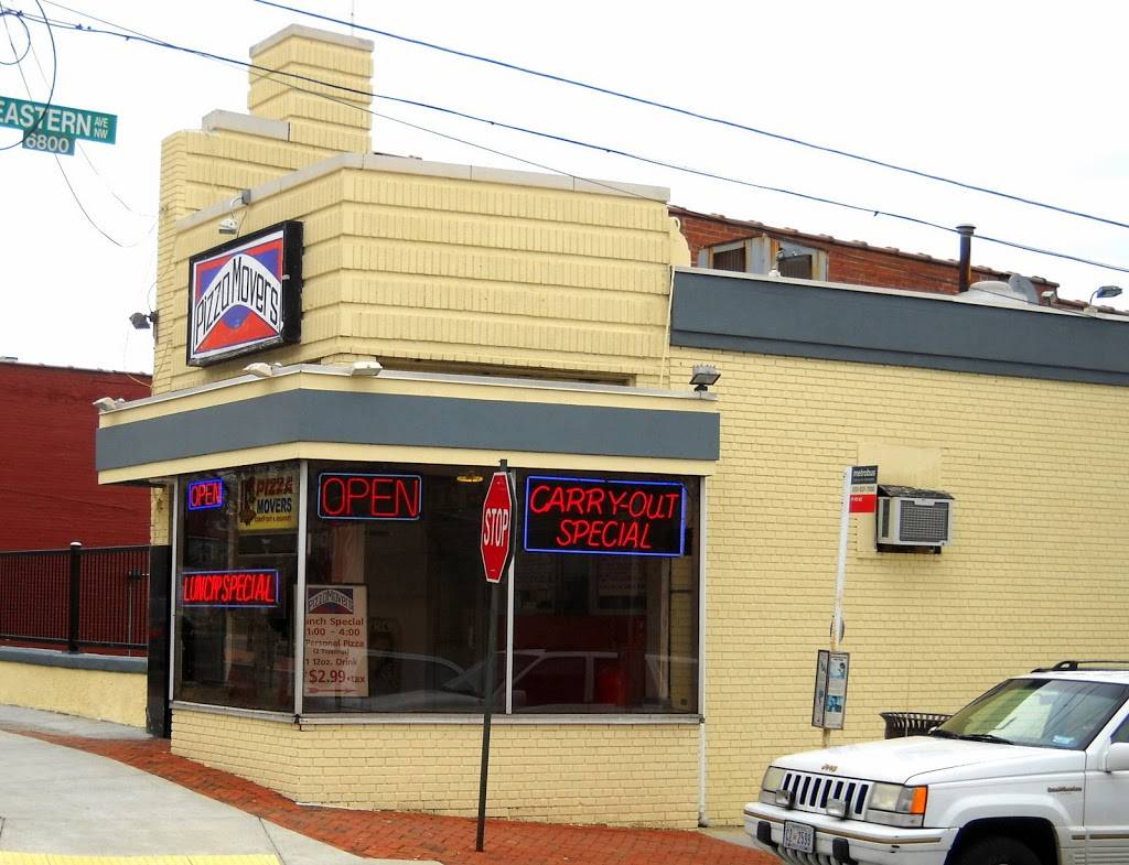 Pizza Movers | restaurant | 6901 Laurel Ave, Takoma Park, MD 20912, USA | 3012705600 OR +1 301-270-5600