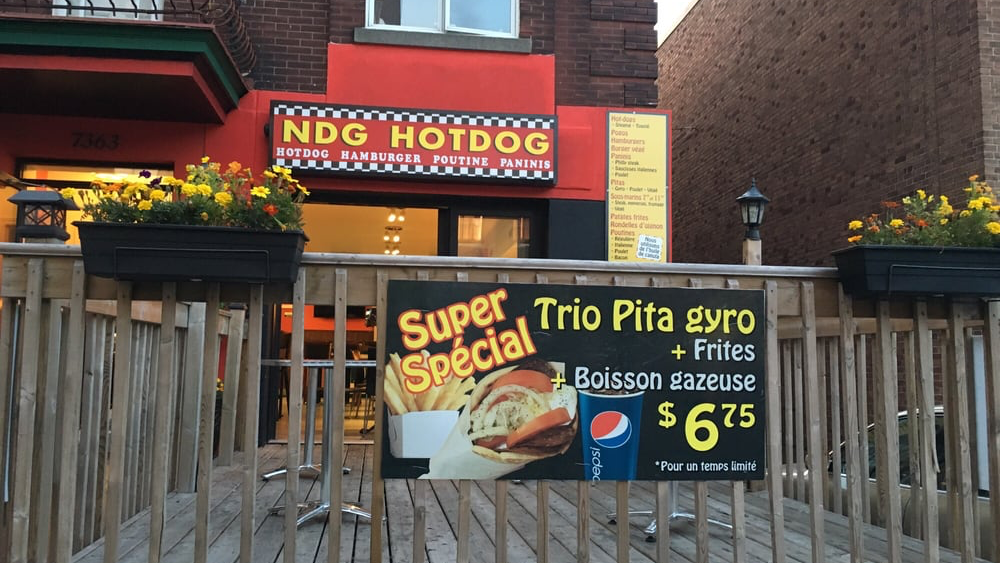 NDG HotDog & Pizzeria | restaurant | 7363 Rue Sherbrooke Ouest, Montréal, QC H4B 1R7, Canada | 5144888787 OR +1 514-488-8787