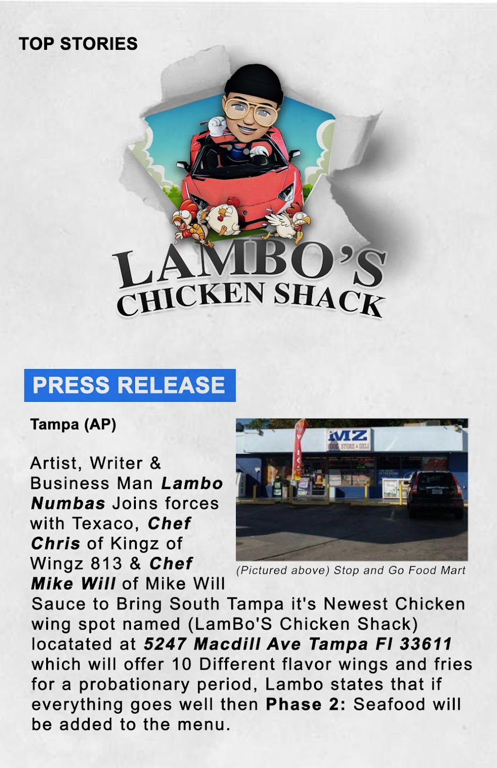 Lambos Chicken Shack | restaurant | 5247 S MacDill Ave, Tampa, FL 33611, USA | 8137559670 OR +1 813-755-9670