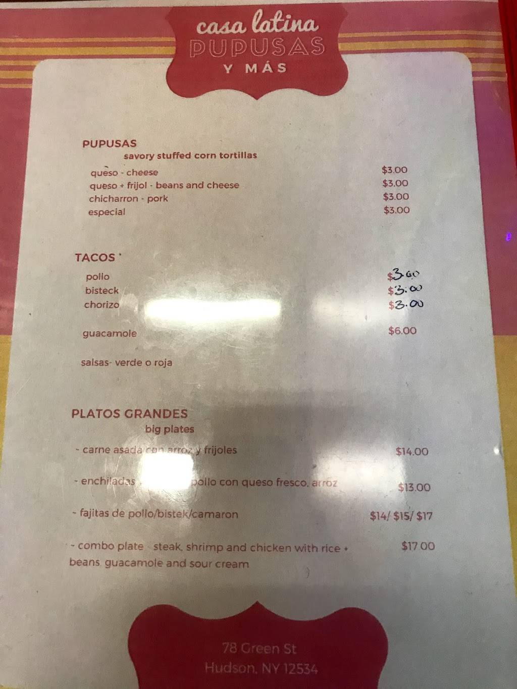 Casa Latina | restaurant | 78 Green St, Hudson, NY 12534, USA | 5186531334 OR +1 518-653-1334