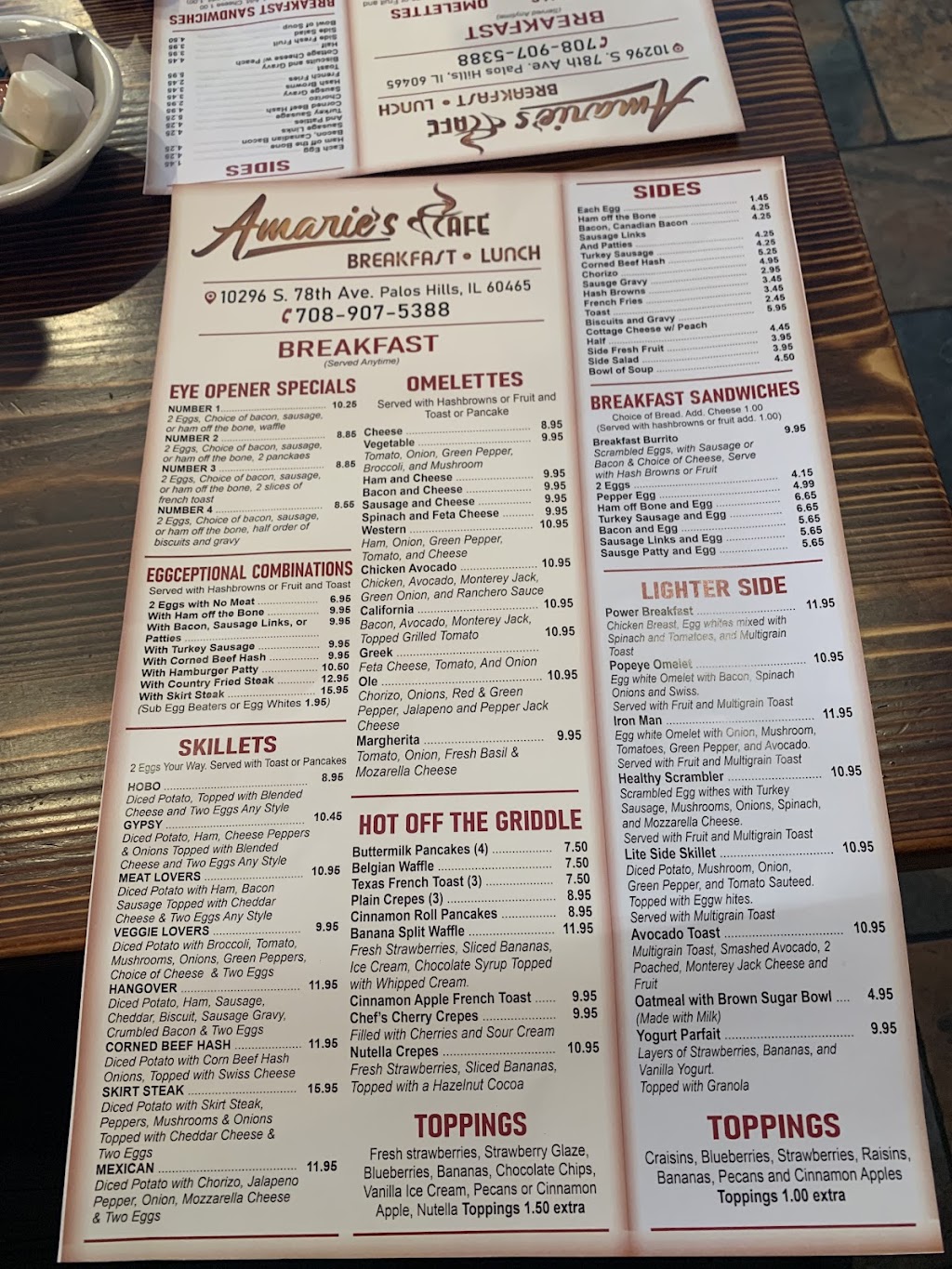 Amaries Cafe | restaurant | 10296 S 78th Ave, Palos Hills, IL 60465, USA | 7089075388 OR +1 708-907-5388