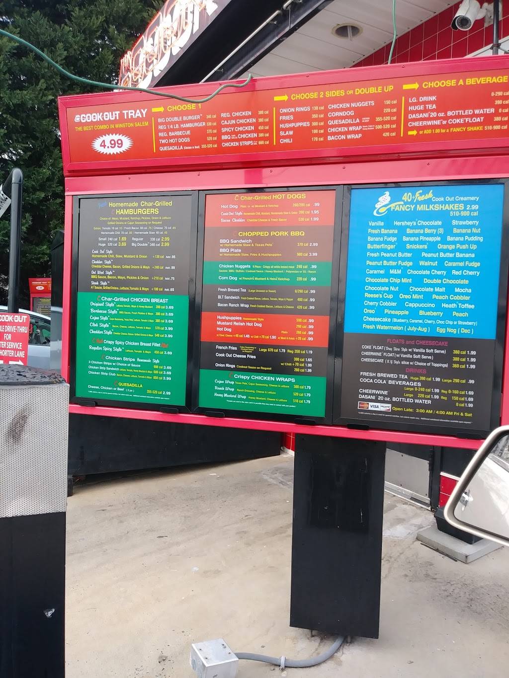 Cook Out | restaurant | 4505 Kester Mill Rd, Winston-Salem, NC 27103, USA | 3367603335 OR +1 336-760-3335