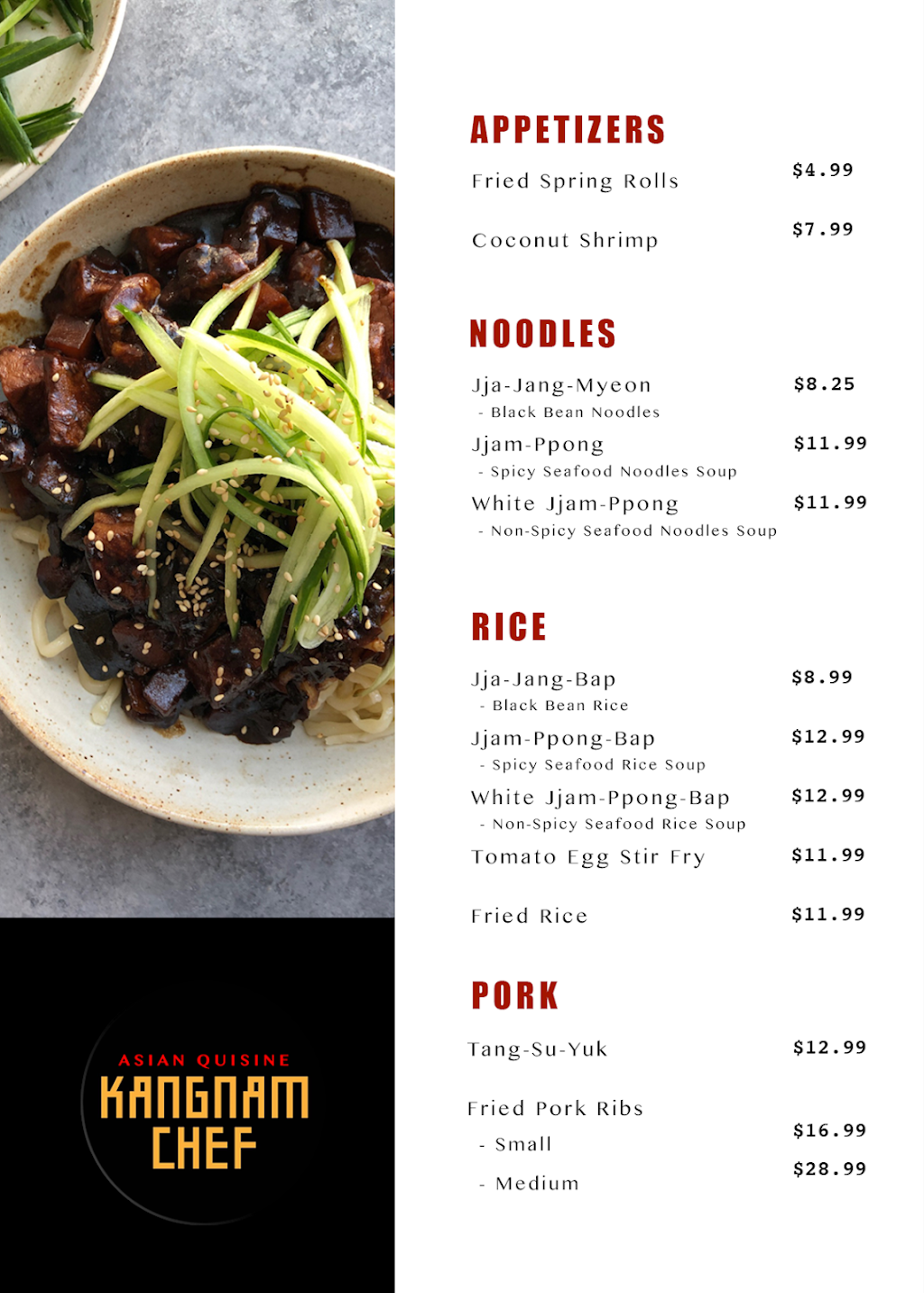 Kangnam Chef | restaurant | 7725 Balboa Ave, San Diego, CA 92111, USA | 8588369255 OR +1 858-836-9255
