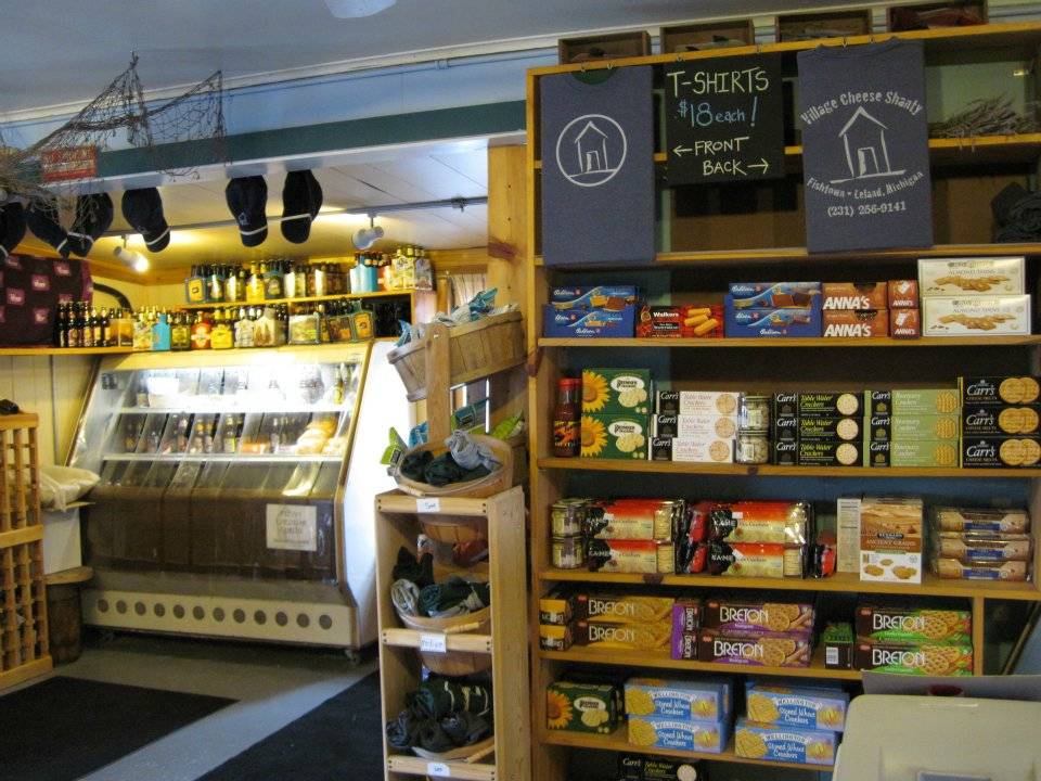 Village Cheese Shanty | meal takeaway | 199 W River St, Leland, MI 49654, USA | 2312569141 OR +1 231-256-9141