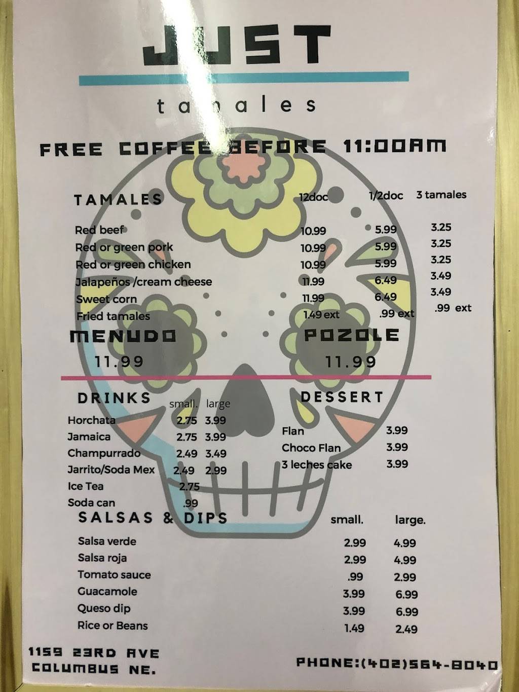 Just tamales | restaurant | 1159 23rd Ave, Columbus, NE 68601, USA | 4025648040 OR +1 402-564-8040