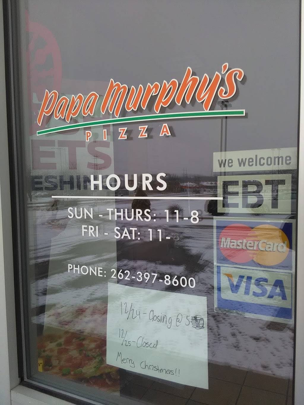 Papa Murphys Take N Bake Pizza | meal takeaway | 1595 E Sumner St #102, Hartford, WI 53027, USA | 2623978600 OR +1 262-397-8600