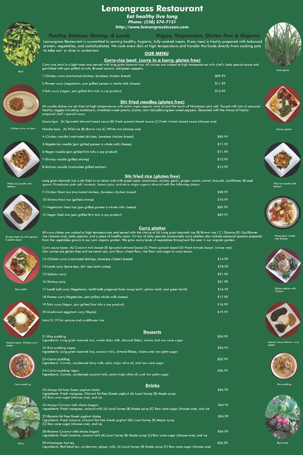 Lemongrass Restaurant | restaurant | 344 N 4th Ave, Tucson, AZ 85705, USA | 5202747131 OR +1 520-274-7131