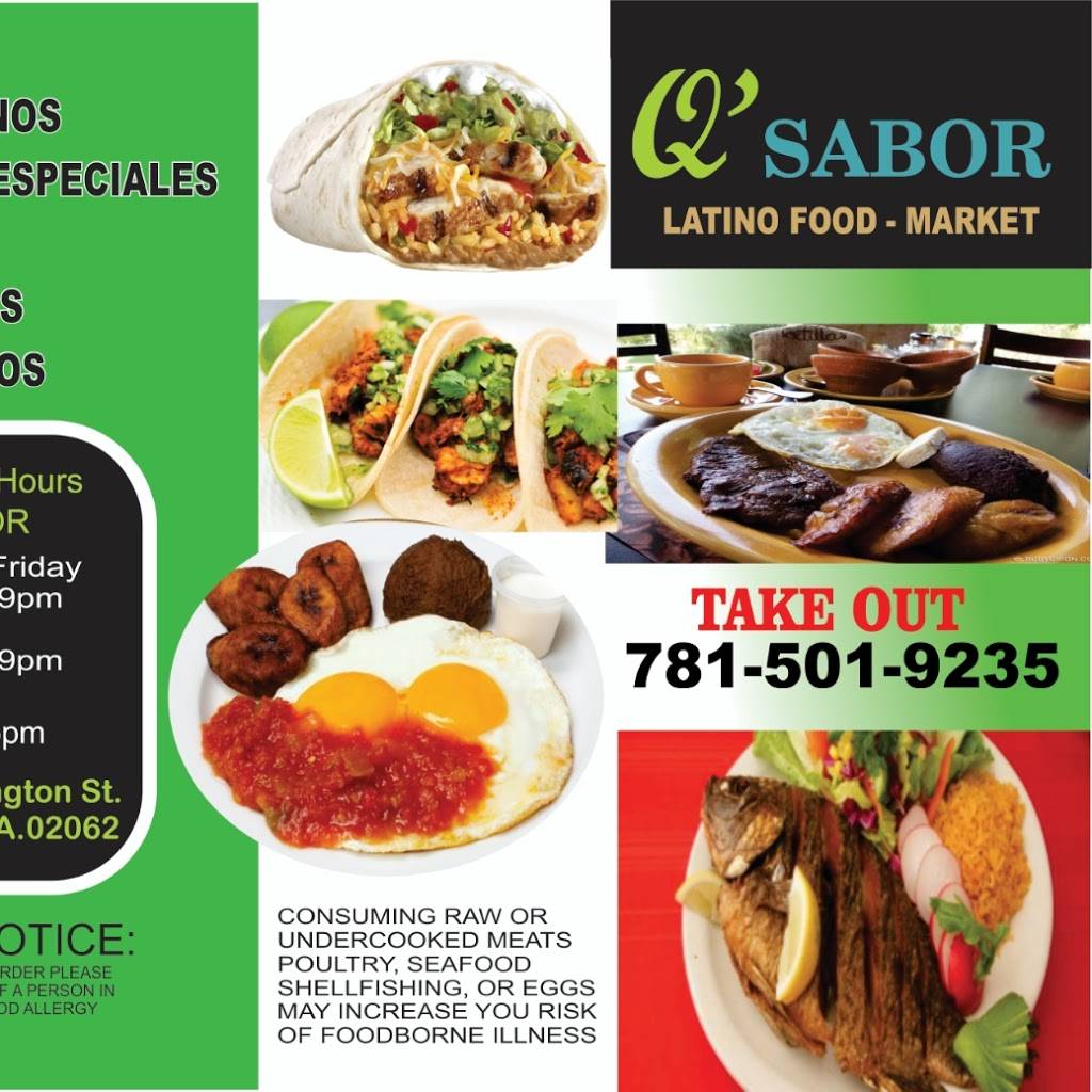 Qsabor latino market | meal takeaway | 1101 Washington St, Norwood, MA 02062, USA | 7815019235 OR +1 781-501-9235