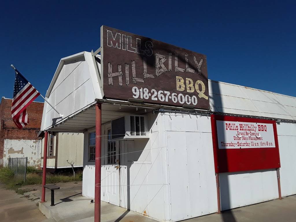MILLS HILLBILLY BBQ | restaurant | 200 N Broadway St, Beggs, OK 74421, USA | 9182676000 OR +1 918-267-6000