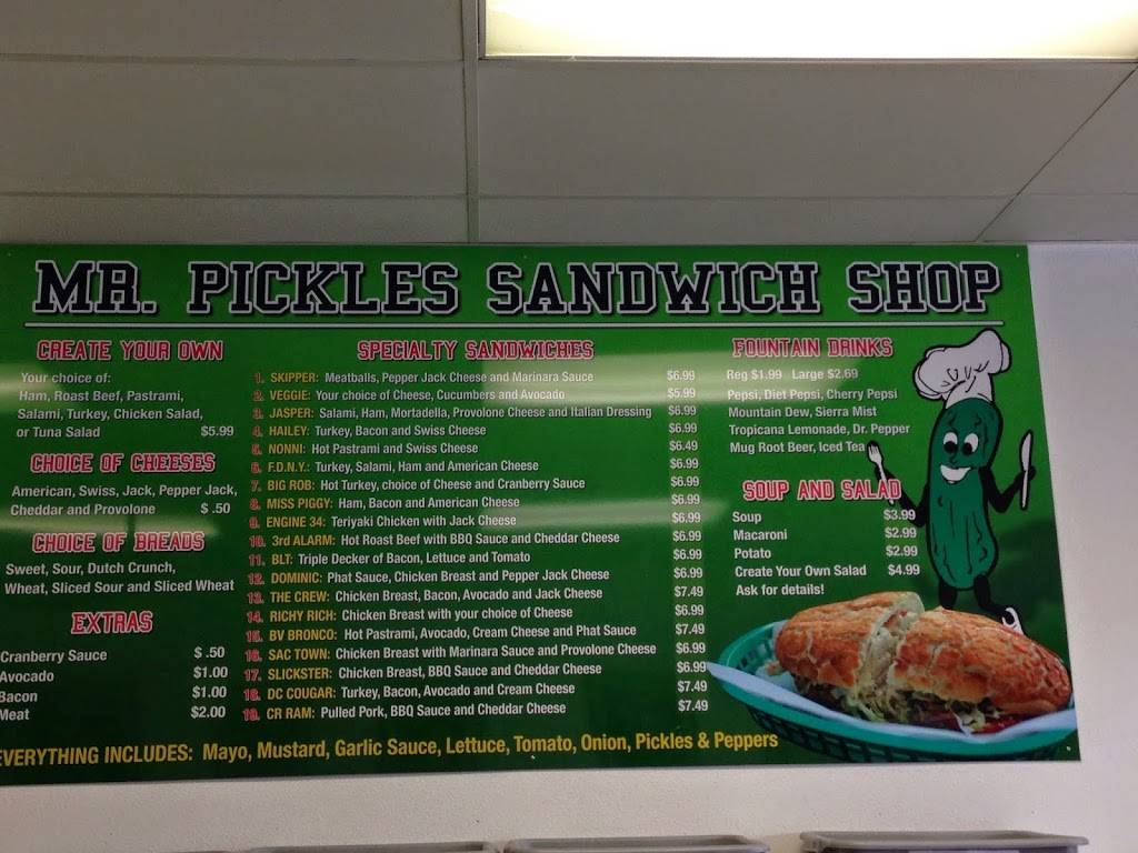 Mr Pickles Sandwich Shop | meal takeaway | 5353 Sunrise Blvd, Fair Oaks, CA 95628, USA | 9169618300 OR +1 916-961-8300