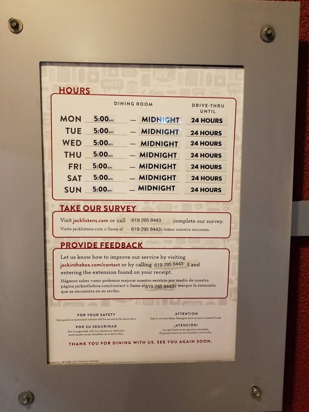 Jack in the Box | restaurant | 2959 Upas St, San Diego, CA 92104, USA | 6192958443 OR +1 619-295-8443