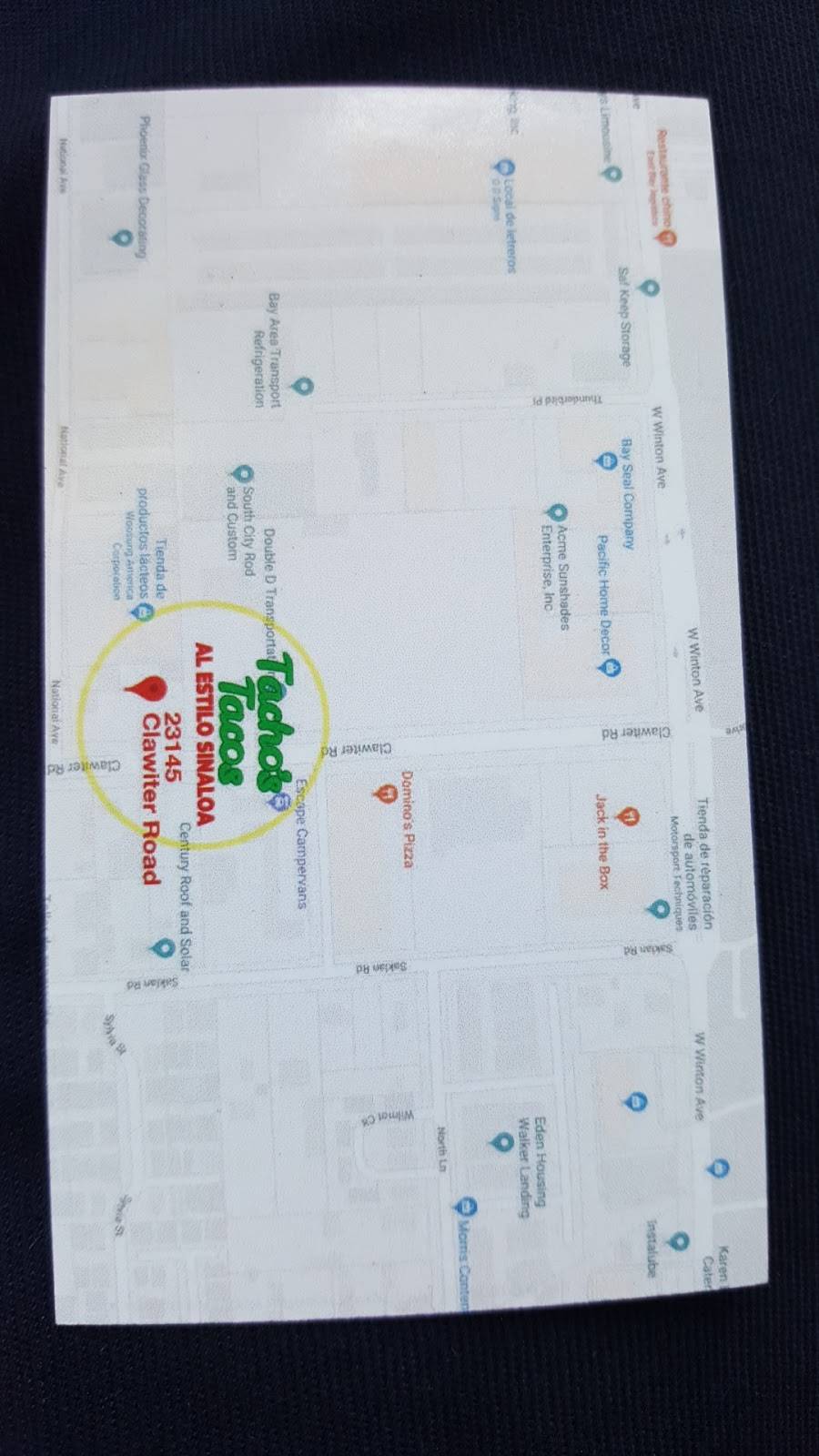 Tachos tacos | restaurant | 23145 Clawiter Rd, Hayward, CA 94545, USA | 5106062093 OR +1 510-606-2093