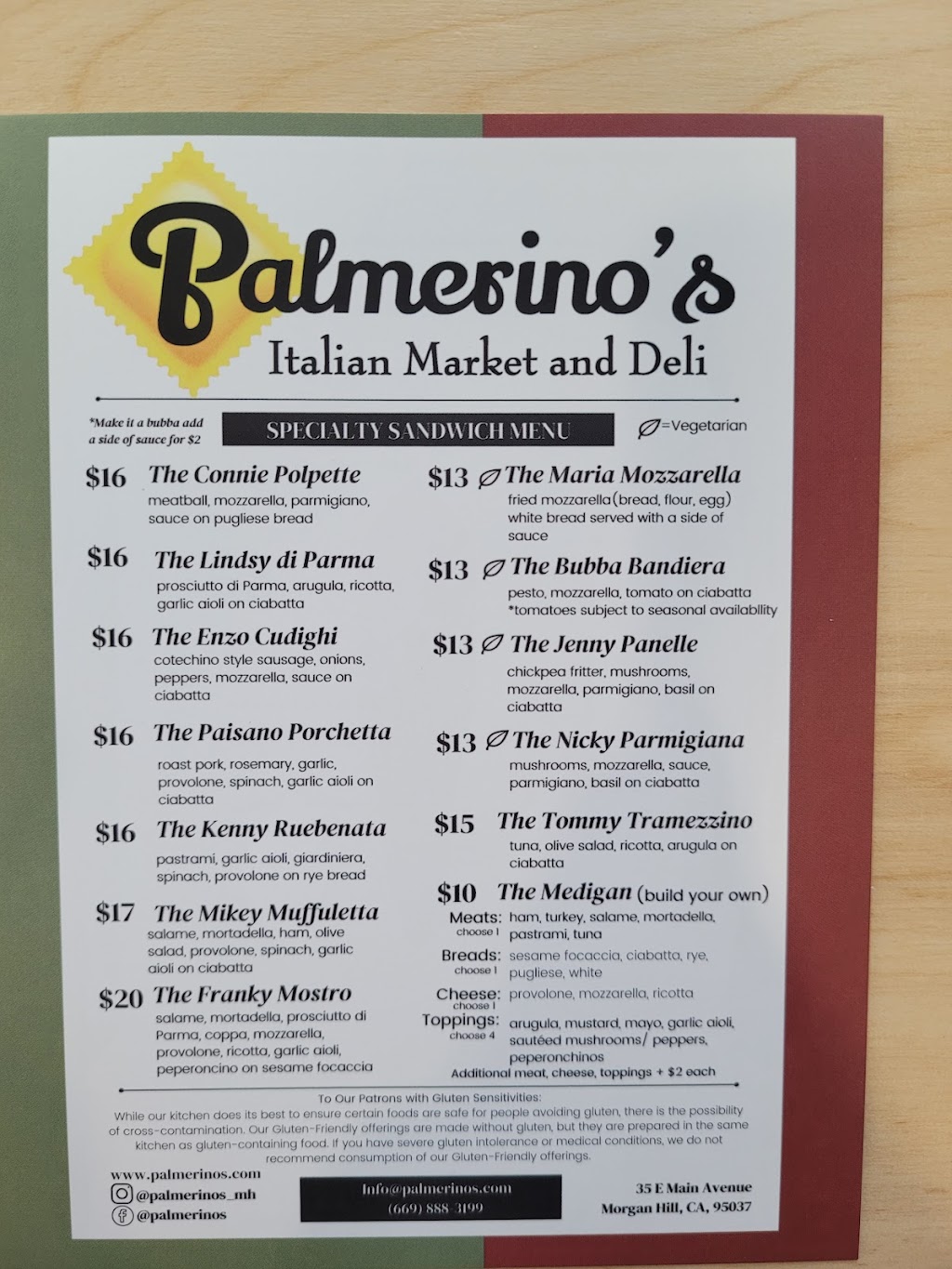 Palmerinos | restaurant | 35 E Main Ave, Morgan Hill, CA 95037, USA | 6698883199 OR +1 669-888-3199