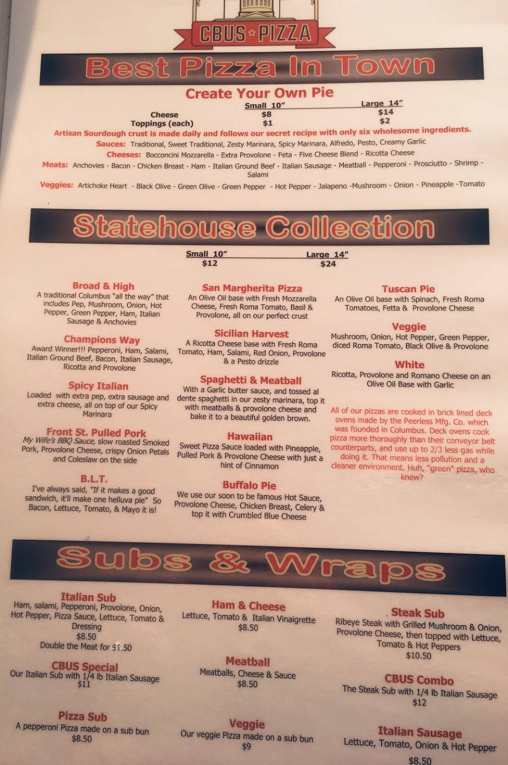 Cbus Pizza | restaurant | 5000 Gender Rd, Canal Winchester, OH 43110, USA | 6148295814 OR +1 614-829-5814