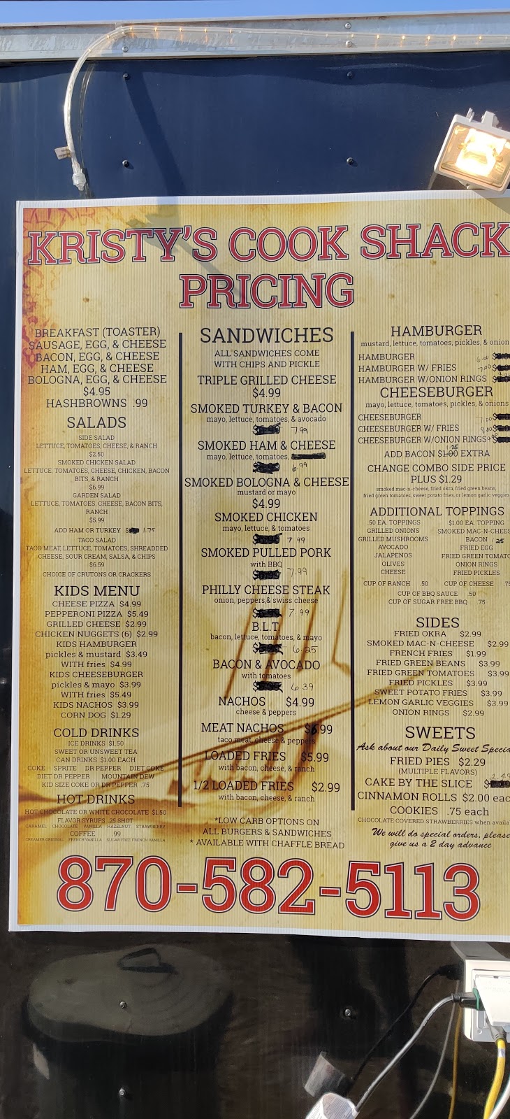 Kristys Cook Shack | restaurant | De Queen, AR 71832, USA | 8705825113 OR +1 870-582-5113