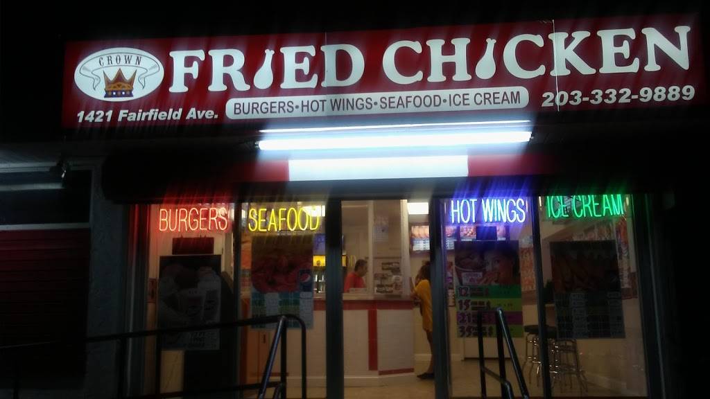 Crown Fried Chicken | restaurant | 1421 Fairfield Ave, Bridgeport, CT 06605, USA | 2033329889 OR +1 203-332-9889