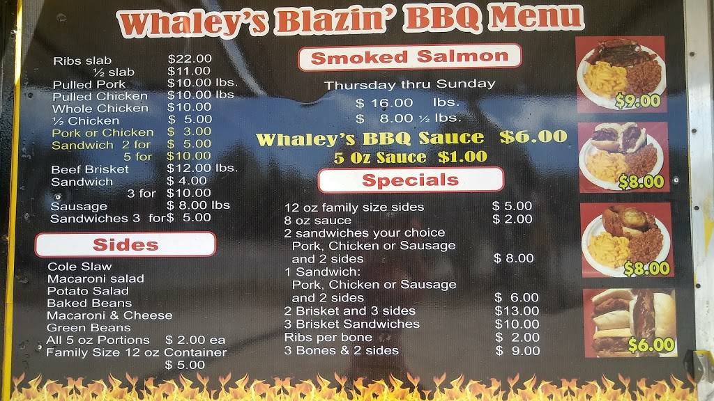 Whaleys Blazin BBQ | meal takeaway | 18213 U.S. 41 Business, Lutz, FL 33549, USA | 8133731682 OR +1 813-373-1682