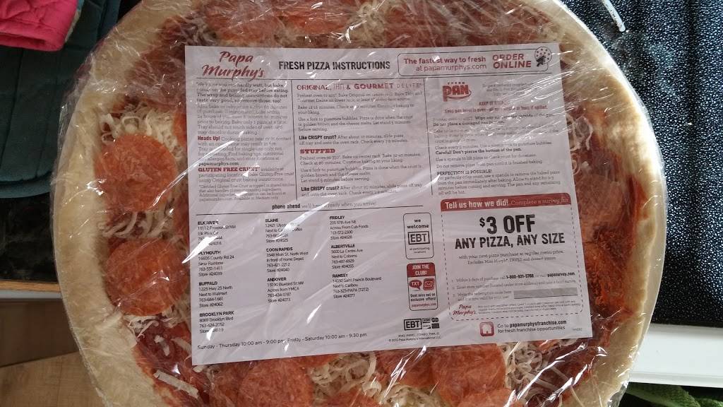 Papa Murphys Take N Bake Pizza | meal takeaway | 5600 La Centre Ave, Albertville, MN 55301, USA | 7634976929 OR +1 763-497-6929