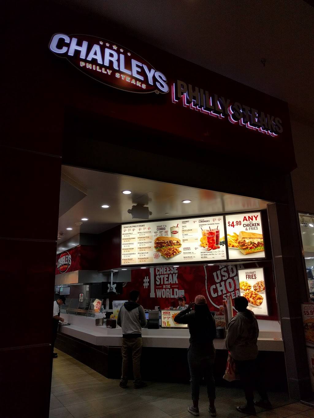 Charleys Philly Steaks | restaurant | 500 Lakewood Center Mall, Lakewood, CA 90712, USA | 5626020233 OR +1 562-602-0233