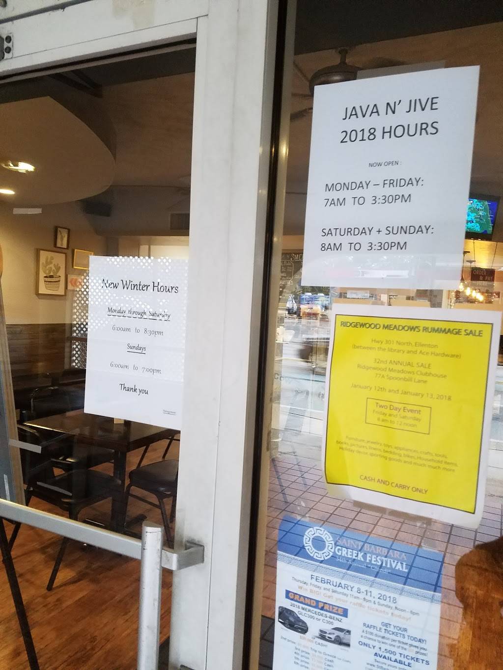 Java N Jive | restaurant | 815 8th Ave W, Palmetto, FL 34221, USA | 9417222700 OR +1 941-722-2700
