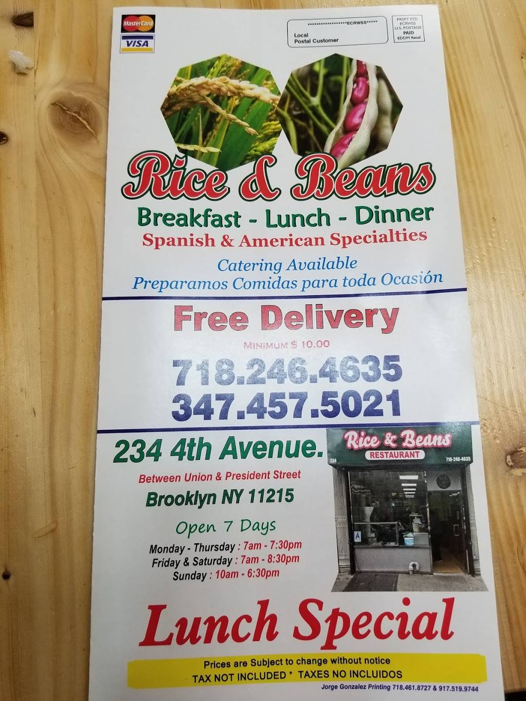 Rice & Beans | restaurant | 234 4th Ave, Brooklyn, NY 11215, USA | 7182464635 OR +1 718-246-4635