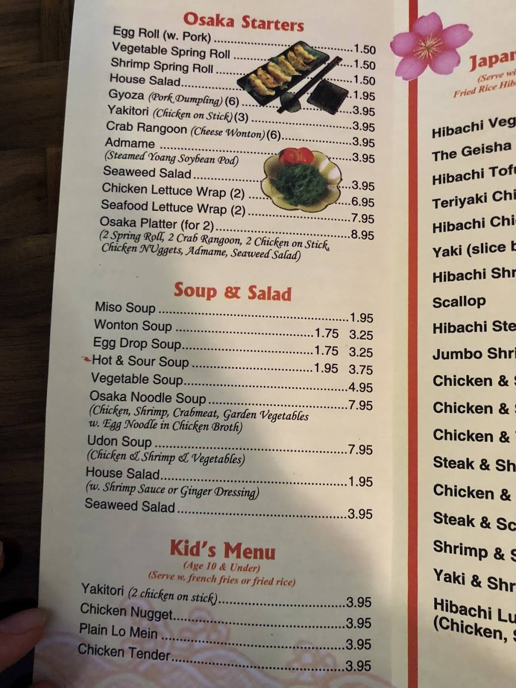 Osaka | restaurant | 8426, 1400 Mt Jefferson Rd #5, West Jefferson, NC 28694, USA | 3362463300 OR +1 336-246-3300