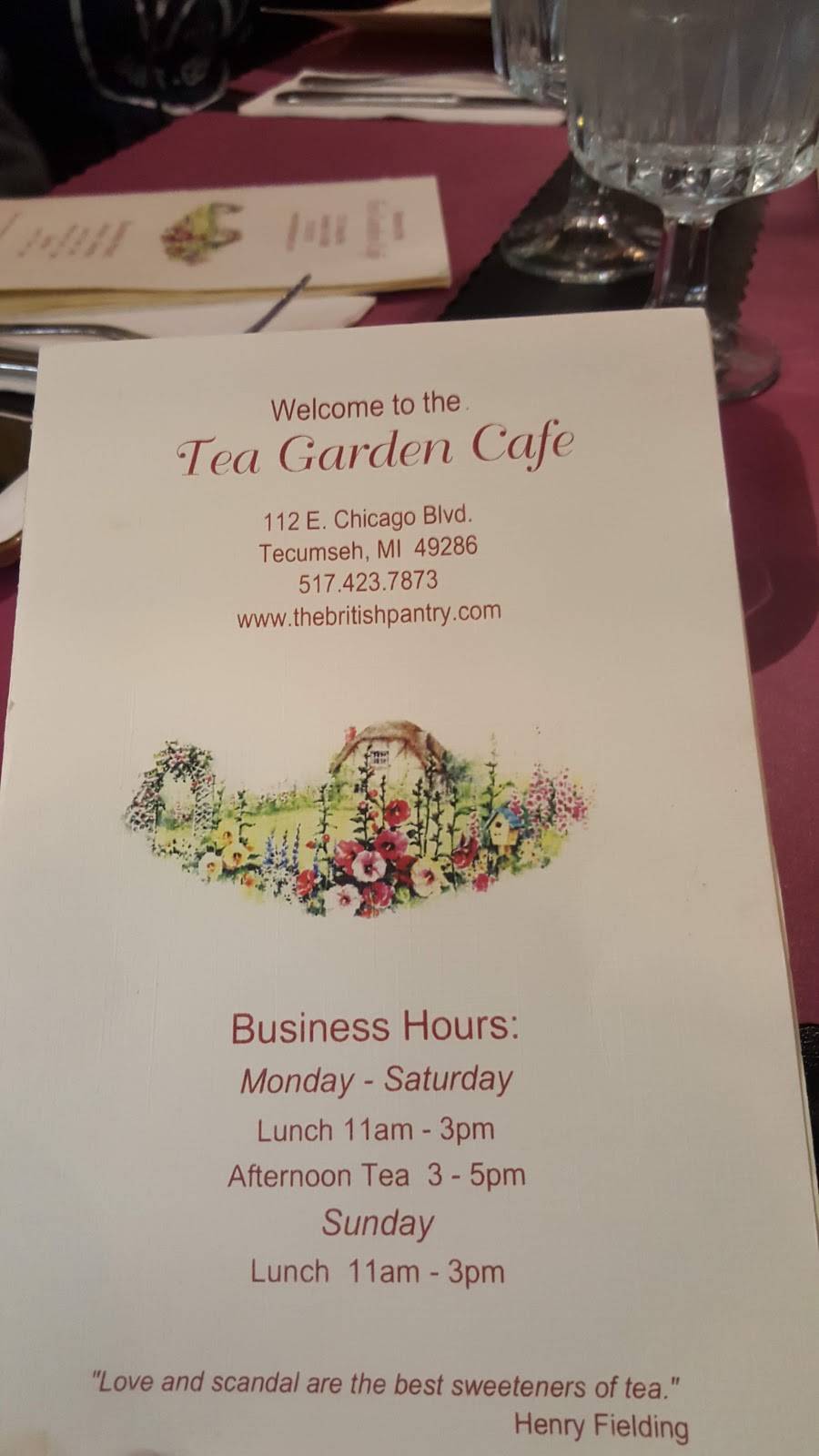 Tea Garden Cafe | cafe | 112 E Chicago Blvd, Tecumseh, MI 49286, USA | 5174237873 OR +1 517-423-7873