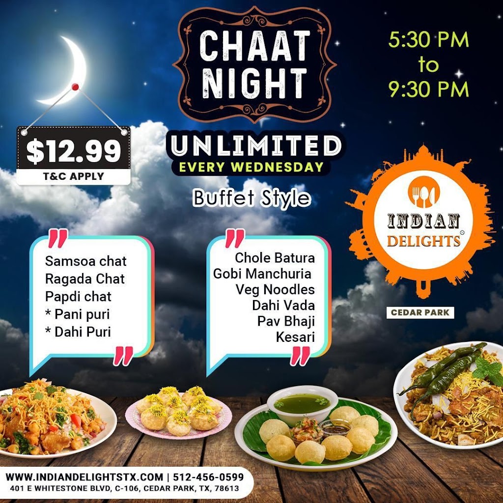 Indian Delights Cedar Park | restaurant | 401 E Whitestone Blvd C-106, Cedar Park, TX 78613, USA | 5124560599 OR +1 512-456-0599