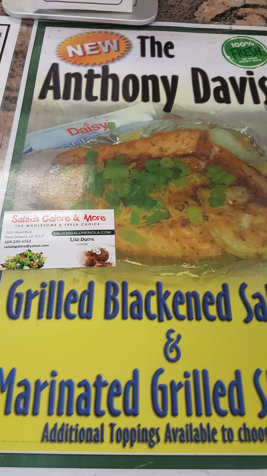 Salads Galore & More | restaurant | 7011 Read Blvd, New Orleans, LA 70127, USA | 5042406552 OR +1 504-240-6552