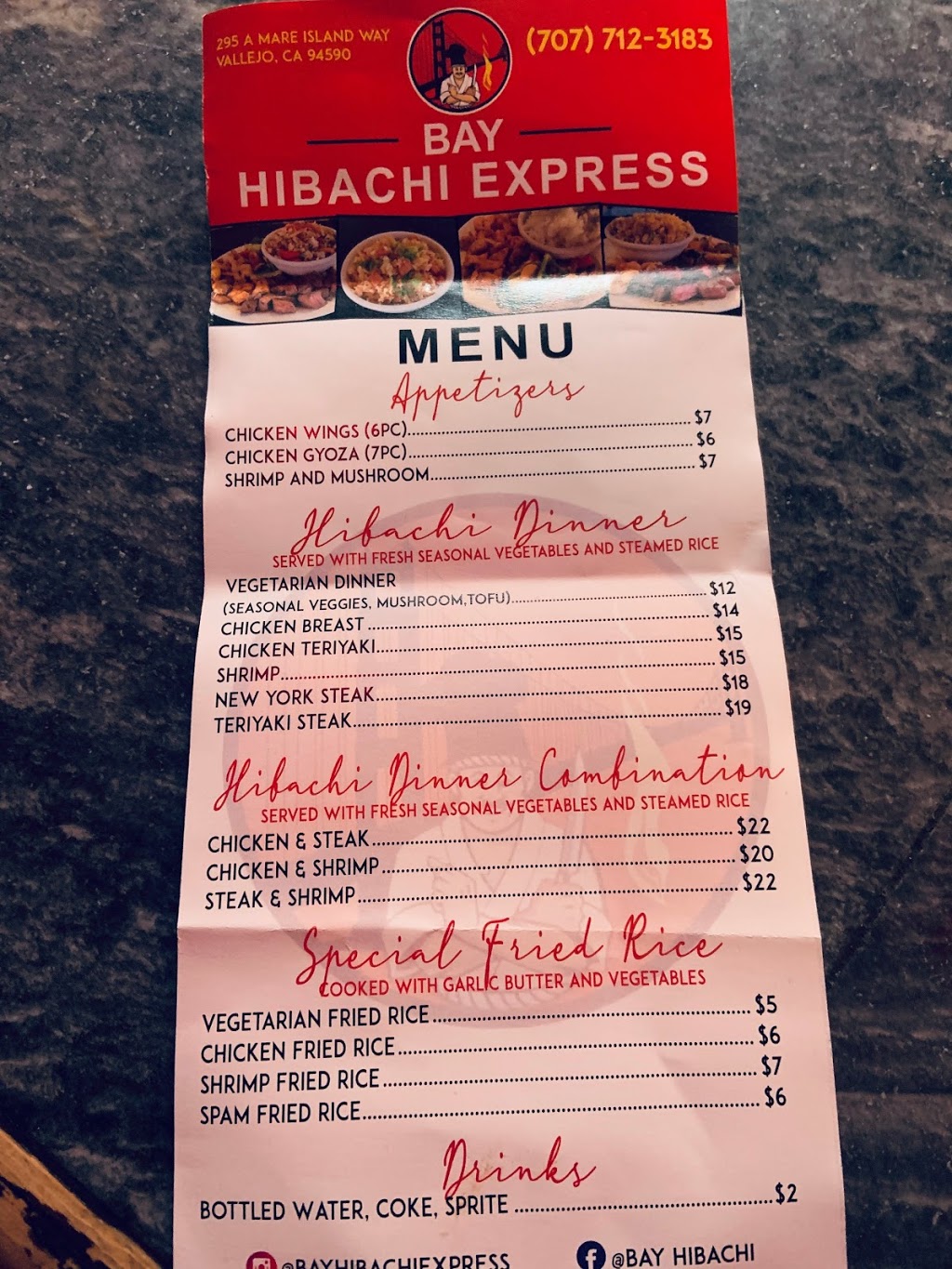 Bay Hibach Express | restaurant | 295 Mare Island Way A, Vallejo, CA 94590, USA | 7077718640 OR +1 707-771-8640