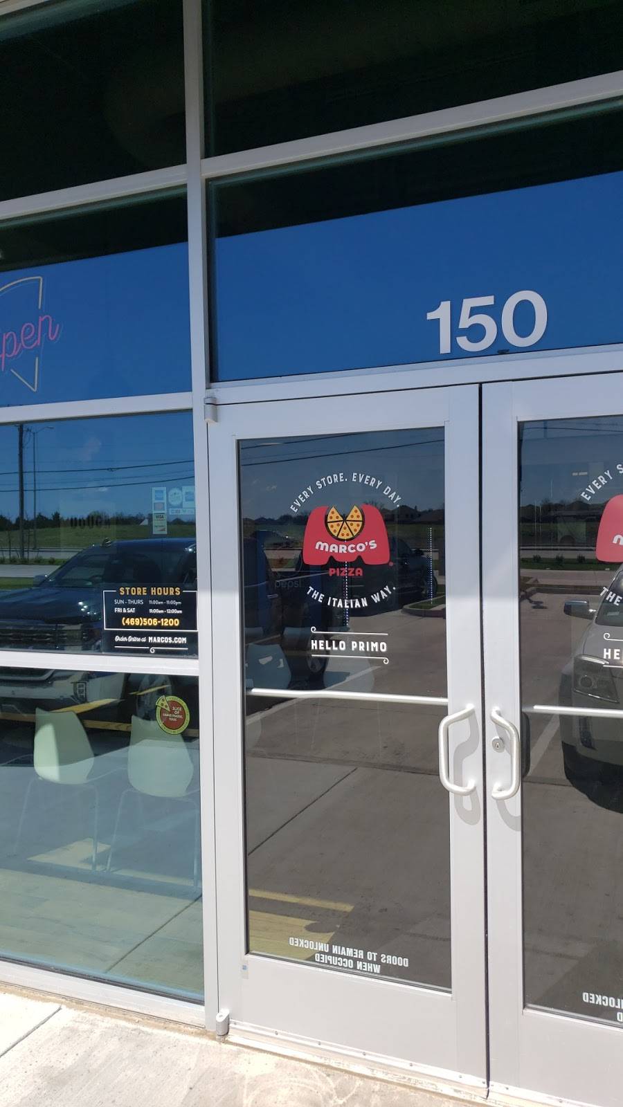 Marcos Pizza | meal delivery | 2360 W Camp Wisdom Rd Suite 150, Grand Prairie, TX 75052, USA | 4695061200 OR +1 469-506-1200