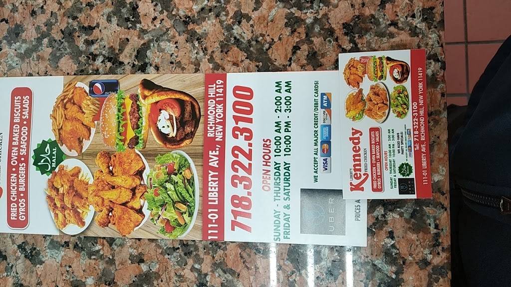 Liberty Kennedy Fried Chicken | restaurant | 111-01 Liberty Ave, Jamaica, NY 11419, USA | 7183223100 OR +1 718-322-3100