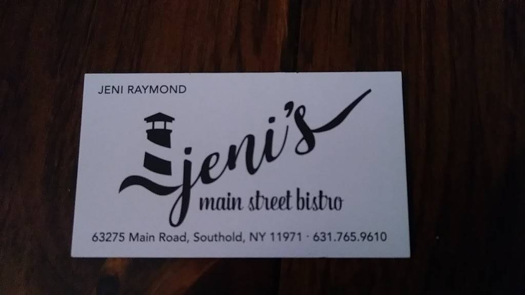 Jenis Main Street Bistro | restaurant | 62375 Main Rd, Southold, NY 11971, USA | 6317659610 OR +1 631-765-9610