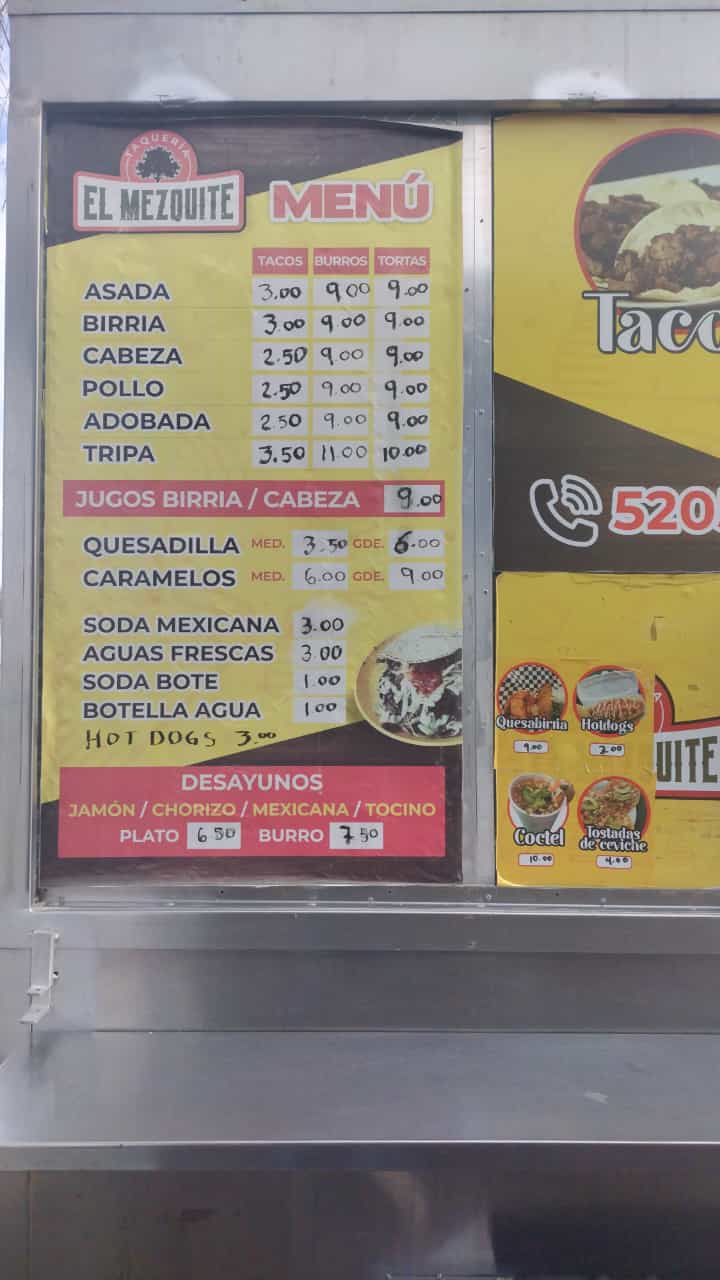 El Mezquite Taqueria | restaurant | 5900 S Palo Verde Rd, Tucson, AZ 85706, USA | 5205659852 OR +1 520-565-9852