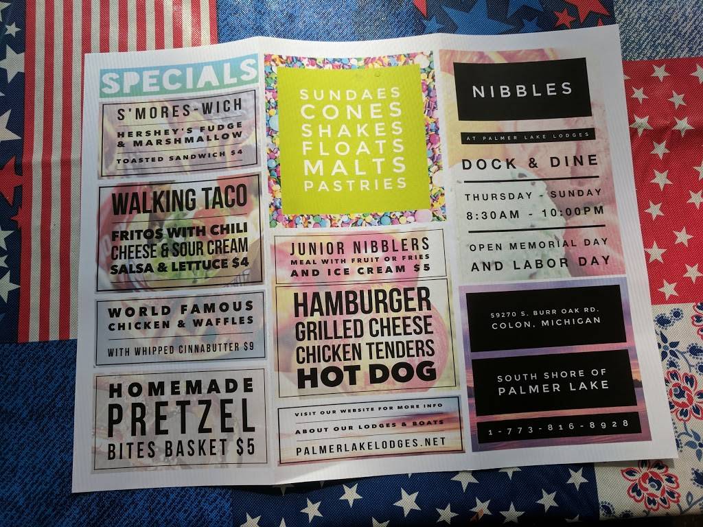 Nibbles | restaurant | 59270 S Burr Oak Rd, Colon, MI 49040, USA | 7738168928 OR +1 773-816-8928