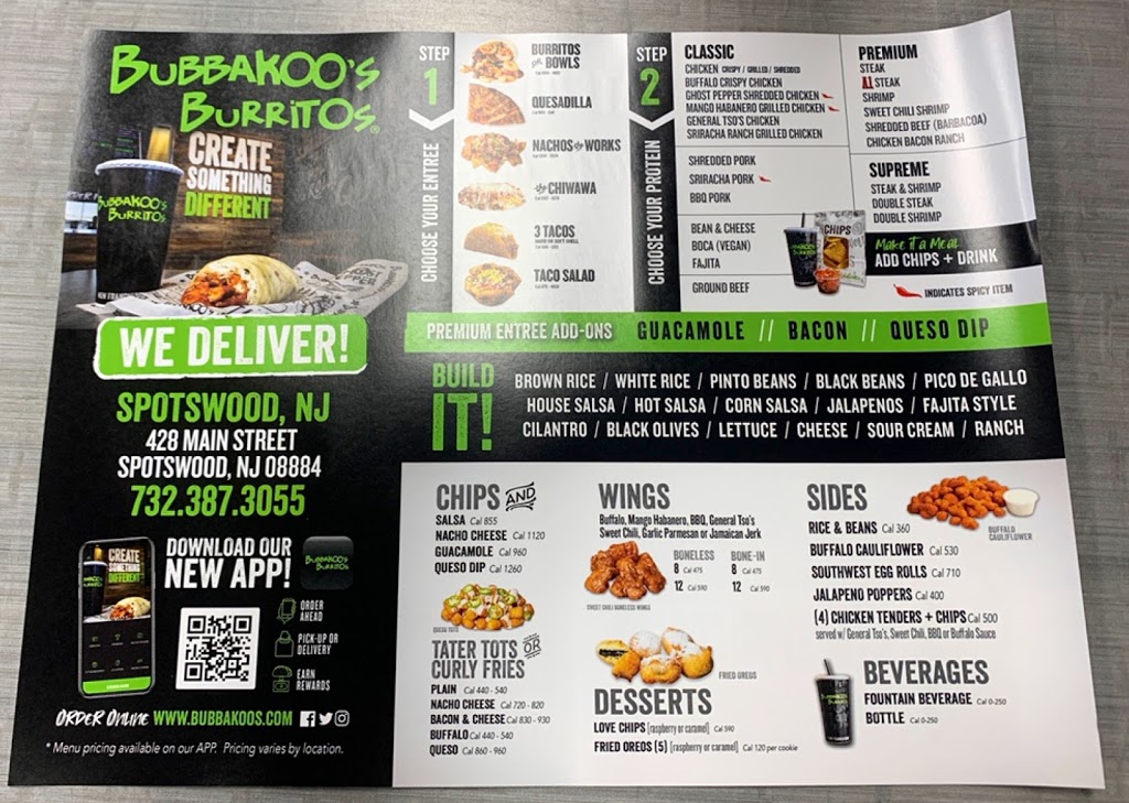 Bubbakoos Burritos | restaurant | 428 Main St, Spotswood, NJ 08884, USA | 7323873055 OR +1 732-387-3055