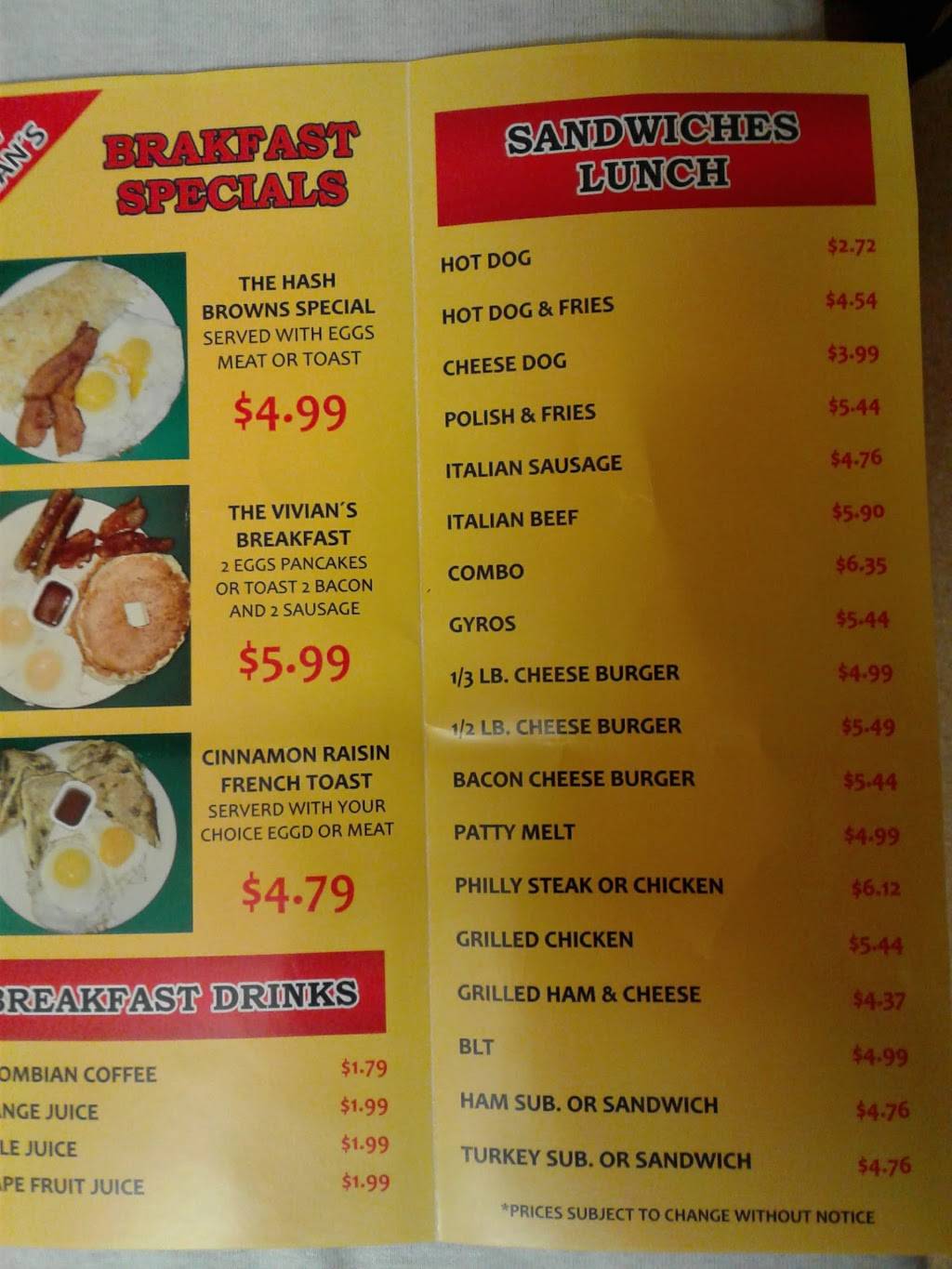 New Vivianas Grill | restaurant | 3334 W Chicago Ave, Chicago, IL 60651, USA | 7738010432 OR +1 773-801-0432