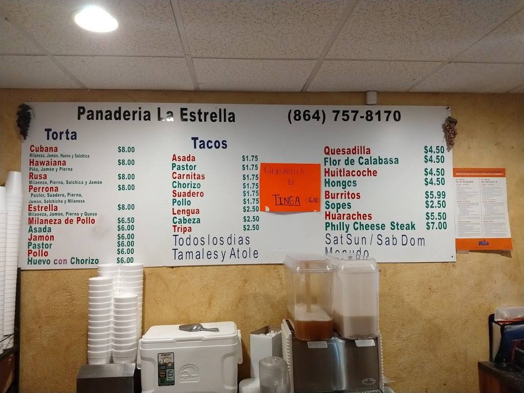 Panaderia La Estrella | restaurant | 635 NE Main St, Simpsonville, SC 29681, USA | 8647578170 OR +1 864-757-8170