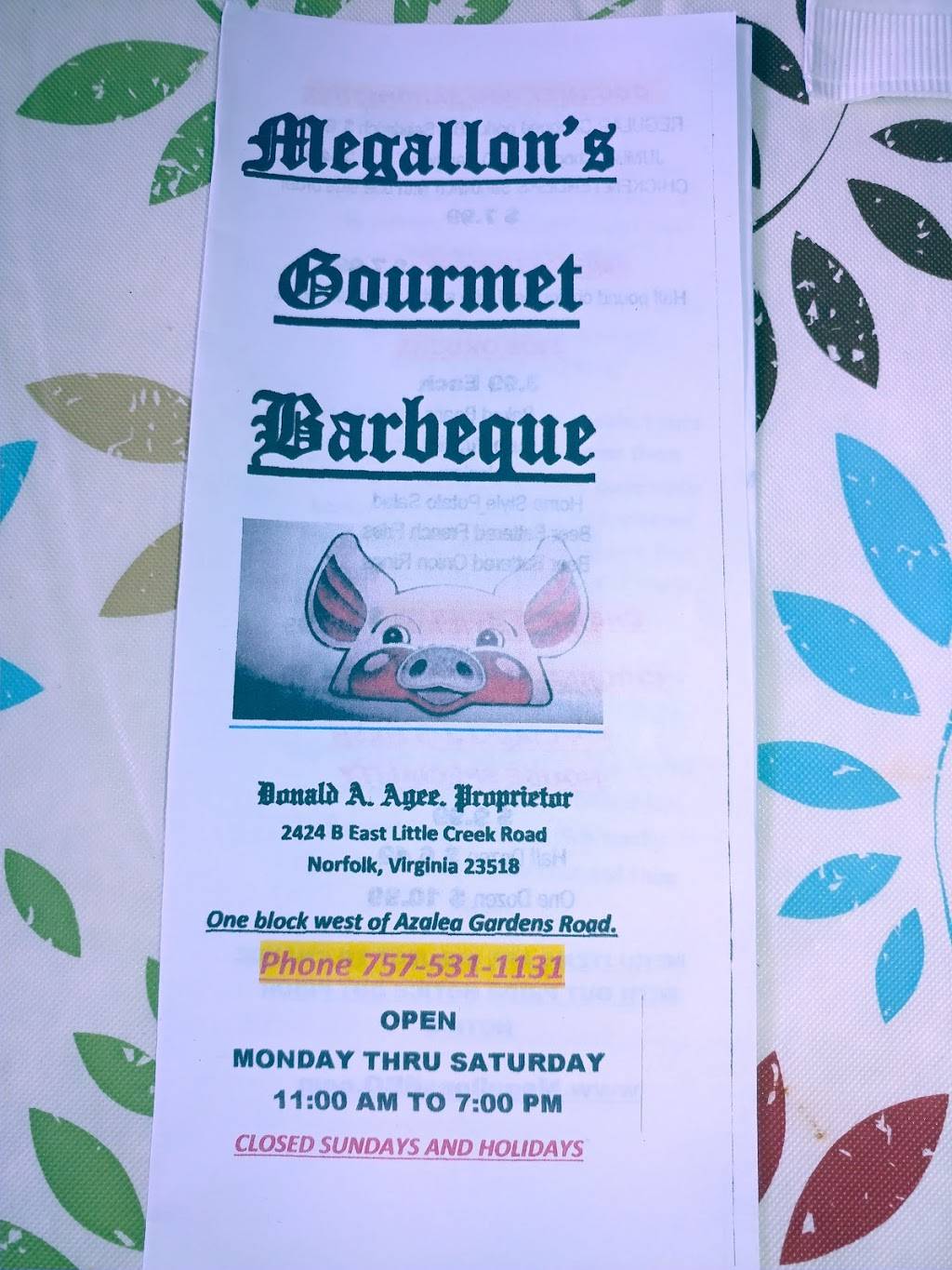 Megallons Gourmet Barbeque | restaurant | 2424 E Little Creek Rd #B, Norfolk, VA 23518, USA | 7575311131 OR +1 757-531-1131