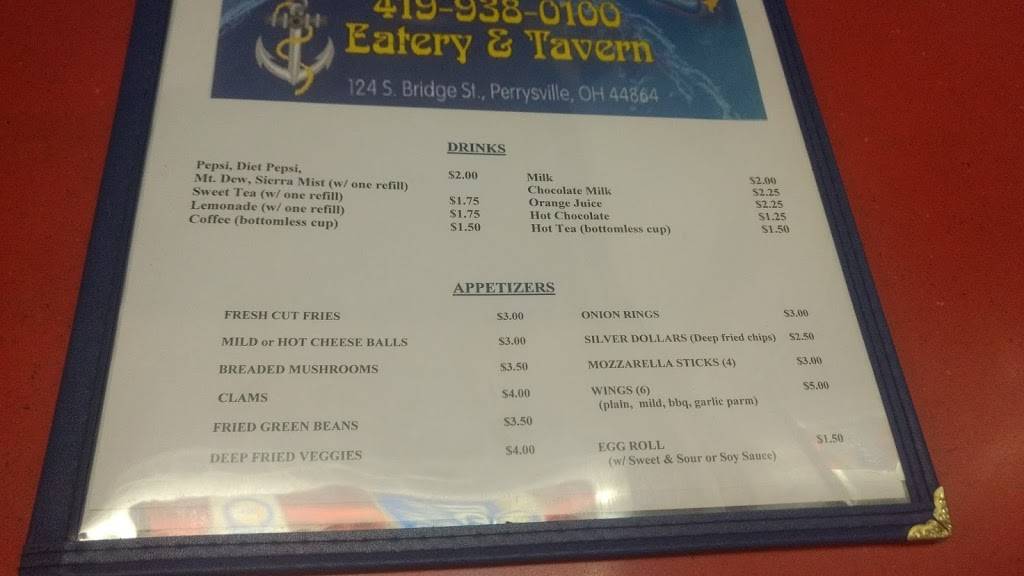 The Cove Eatery & Tavern | restaurant | 124 Bridge St, Perrysville, OH 44864, USA | 4199380100 OR +1 419-938-0100