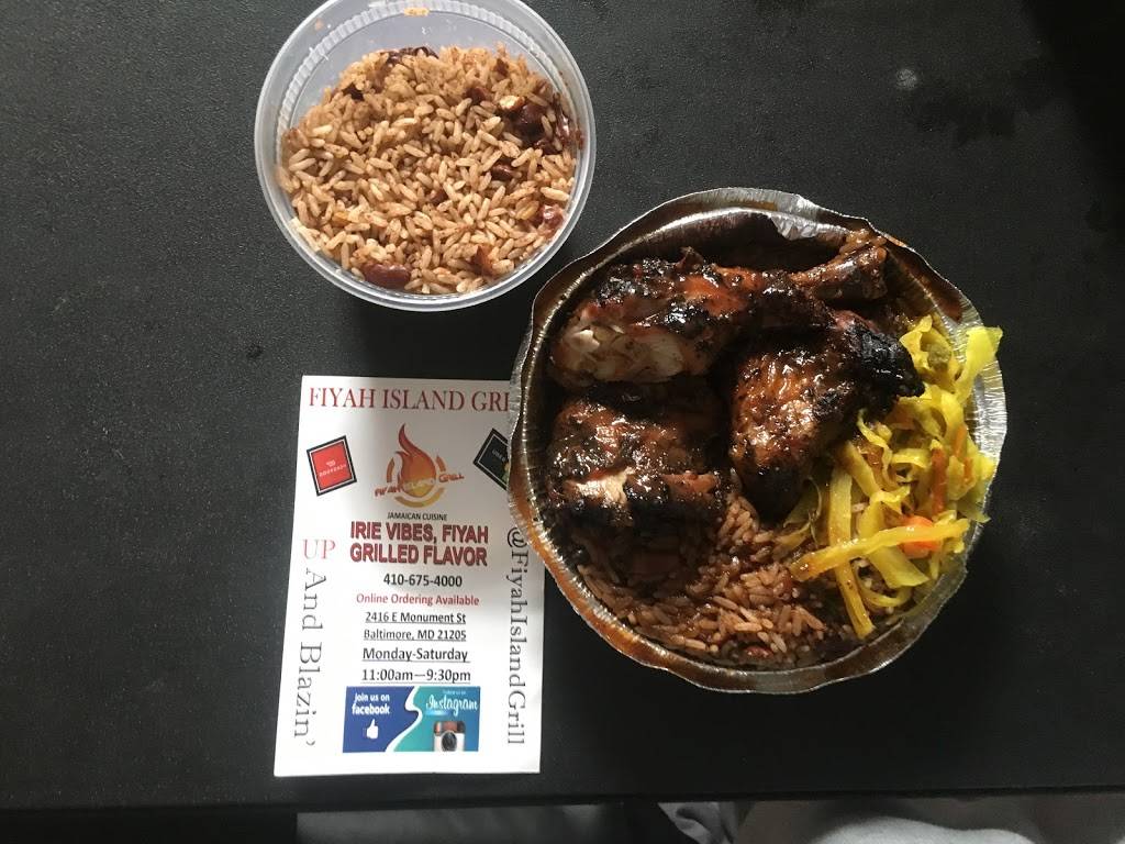 Fiyah Island Grill | restaurant | 2541, 2416 E Monument St, Baltimore, MD 21205, USA | 4106754000 OR +1 410-675-4000