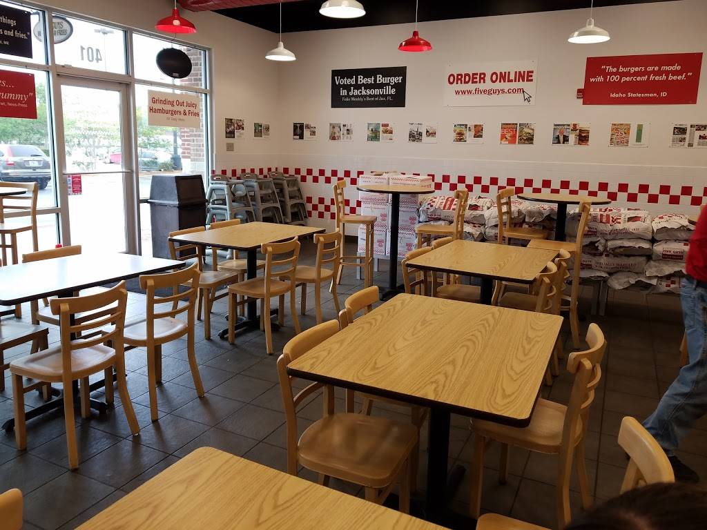 Five Guys | meal takeaway | 4413 Town Center Pkwy, Jacksonville, FL 32246, USA | 9049966900 OR +1 904-996-6900