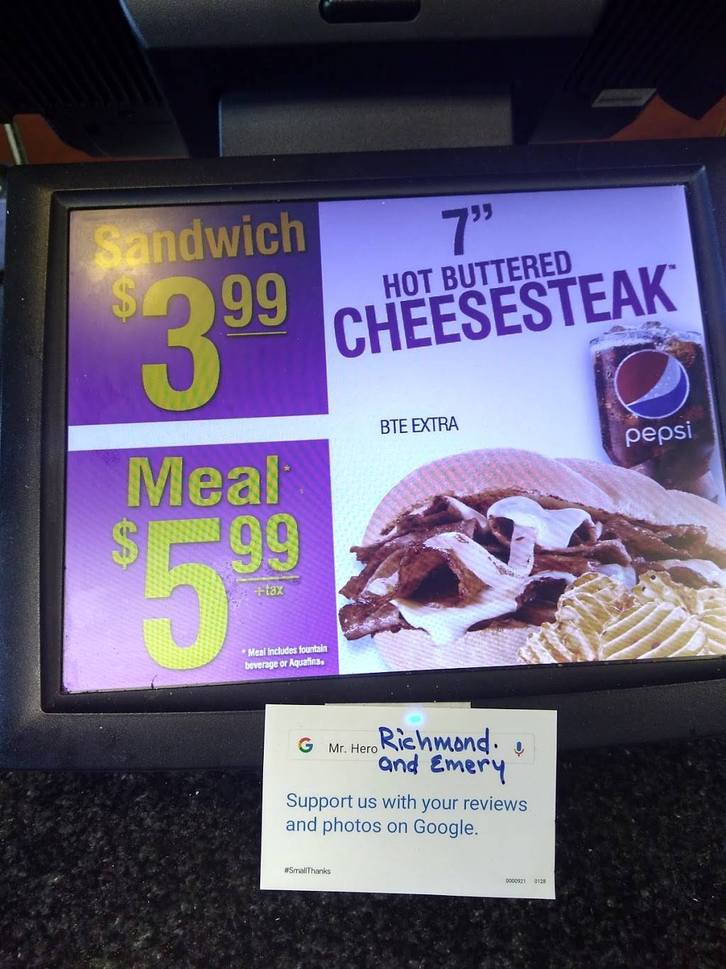 Mr. Hero | meal takeaway | 4640 Richmond Rd, Warrensville Heights, OH 44128, USA | 2165919444 OR +1 216-591-9444