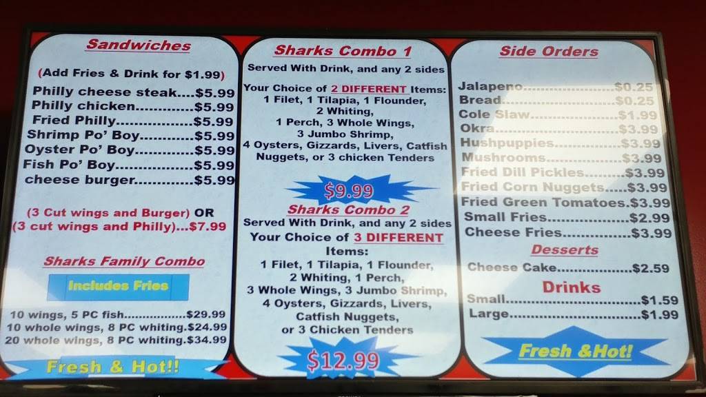 Sharks Fish and Chicken | restaurant | 1535 Hackberry Ln, Tuscaloosa, AL 35401, USA | 2053494499 OR +1 205-349-4499