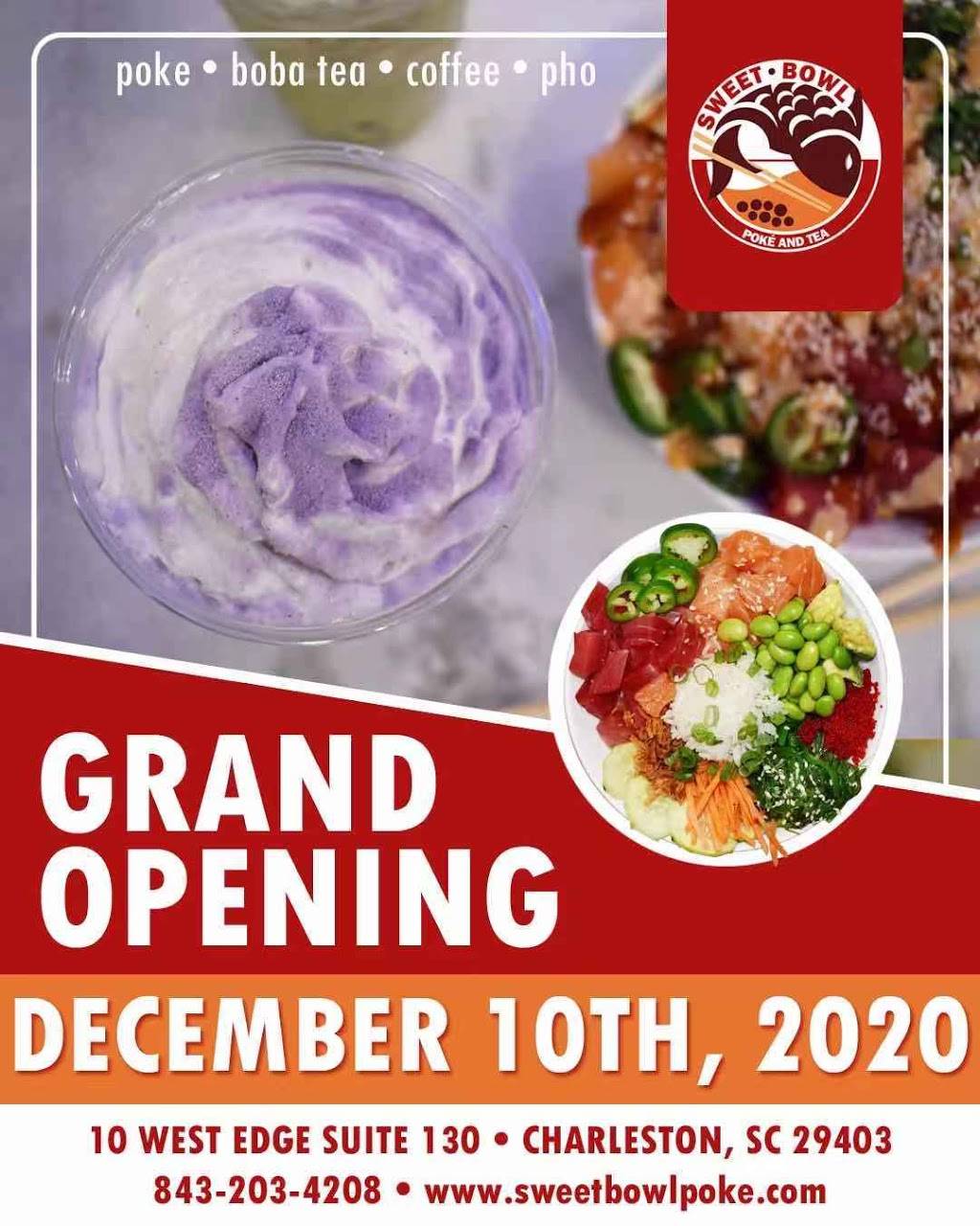 Sweet Bowl - Poke & Tea | restaurant | 10 Westedge St Suite 130, Charleston, SC 29403, USA | 8432034208 OR +1 843-203-4208